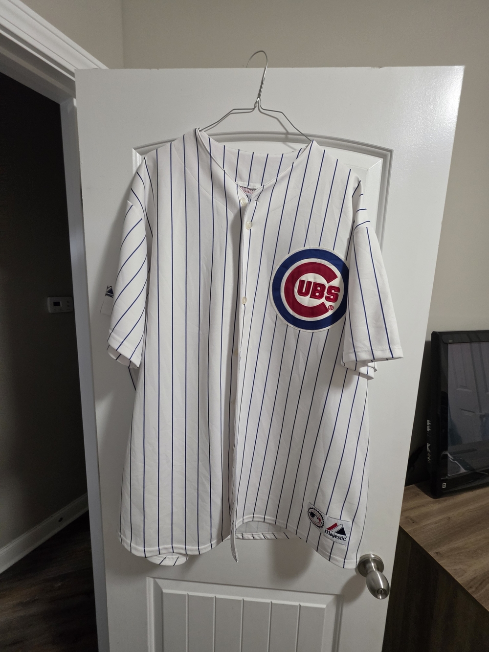 Vintage Majestic Chicago Cubs Sammy Sosa #21 Pinstripe Baseball Jersey - Size XX